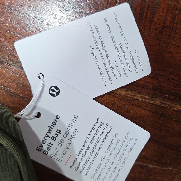 Lululemon Belt Olive Green Bag NWT - Picture 5 of 7